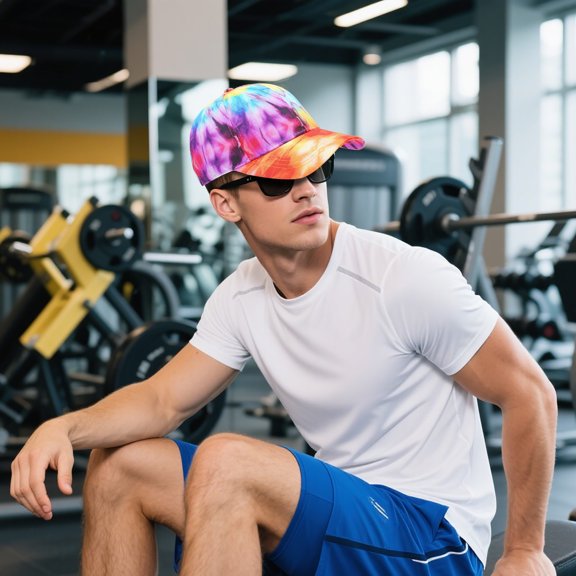 Tie Dye Baseball Cap 3D Printed Adjustable Snapback Hat for Men Women Summer Outdoor Sun Protection