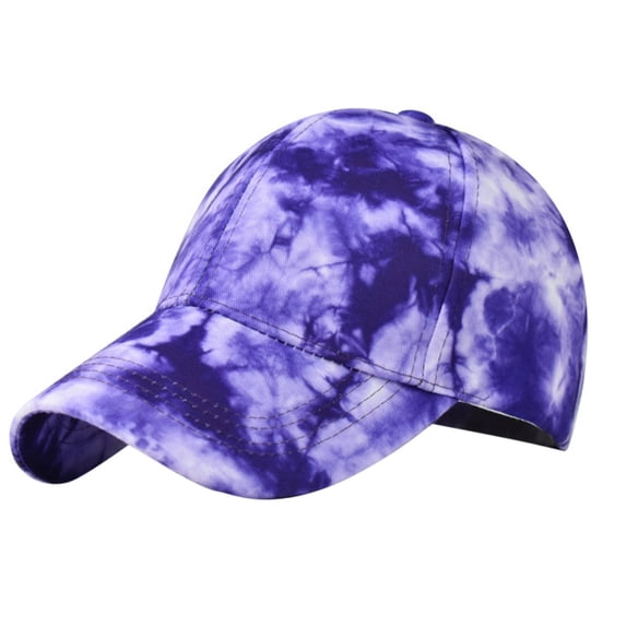 Tie Dye Baseball Cap with Adjustable Back Strap, Unisex Mixed Color Summer Hat, Casual Outdoor Sport Headwear