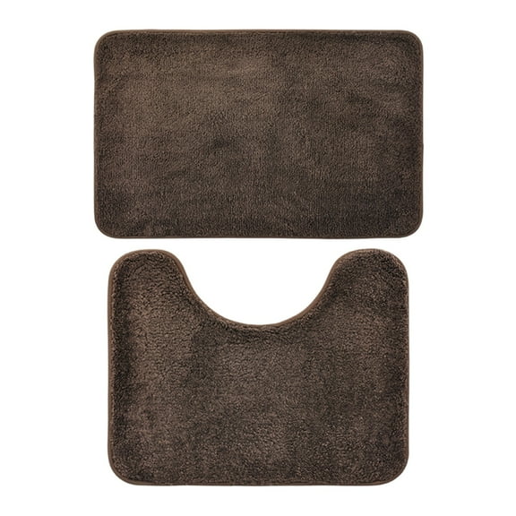 Tie-Dye Bath Rug Set 2-Piece, Plush Non-Slip Bathroom Mats, Ultra Absorbent Polyester Toilet Floor Mat with Anti-Skid Backing, Modern Shaggy Room Rugs Collection