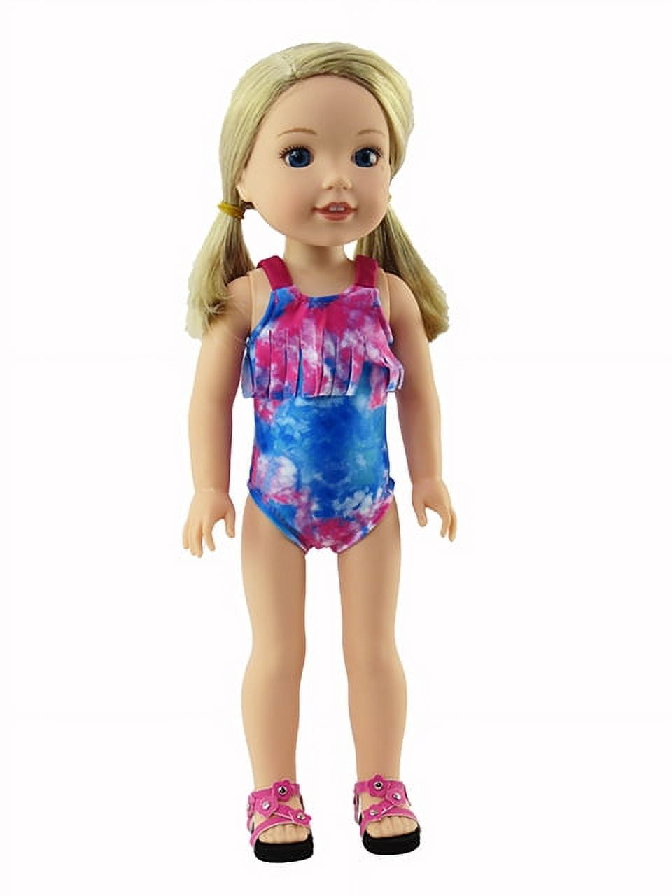 Tie Dye Bathing Suit For 14 Inch Dolls