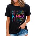 thumbnail image 1 of Tie Dye Be Kind Always Peace Signs Choose Kindness Unity Day T-Shirt Black X-Large, 1 of 4