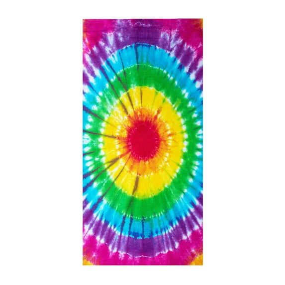 Tie Dye Beach Towel, Rainbow Hippie Color Microfiber Beach Towel, Sand Free Quick Dry Super Absorbent Large Beach Towel, Lightweight Outdoor Travel Beach Towel for Adults And Kids, 30 X 60 Inches