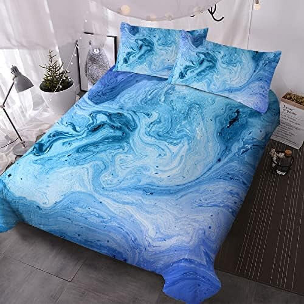 Tie Dye Bed Set Colorful Marble Teen Girl Bedding Watercolor Pastel