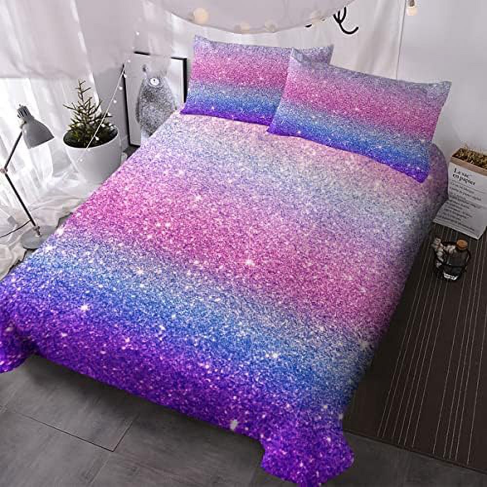 Tie Dye Bed Set Colorful Marble Teen Girl Bedding Watercolor Pastel