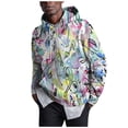thumbnail image 1 of Tie Dye Big and Tall Hoodies for Men Midweight Graphic Athletic Men Sweatshirts Long Sleeve Pullover with Pockets White M, 1 of 3