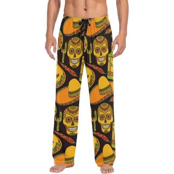 Tie Dye Blue Pajama Pants Mens Lounge Pants Casual Men Pajama Bottoms