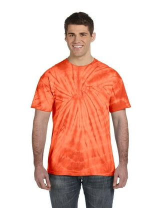 Orange Black Tie Dye T shirt With Siroski Work For Men's And Boy's