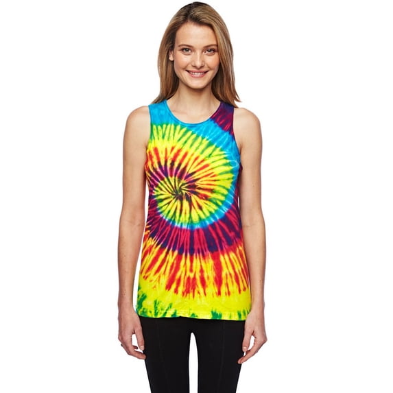 Tie-Dye Men's 100 Percent Cotton Long-Sleeve Tie-Dyed Tank CD3500