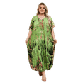 thumbnail image 1 of Tie Dye Caftan Robe Lightweight Kaftan Dresses for Swimwear Women Plus Size Beach Maxi Dress Long Resort Tunic Batwing Sleeve Summer Outfits Oversized Bath Robe Casual Afirca Dress moomoo House Wear, 1 of 10