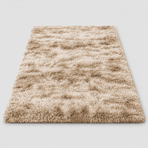 Tie Dye Camel Living Room Area Rug Soft 6x9Ft Shaggy Carpets Fuzzy Carpet