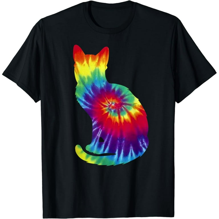 Tie Dye Cat Shirt | Colorful Tye Dye Kitten T-Shirt Tie Dye Cat Shirt | Colorful Tye Dye Kitten T-Shirt