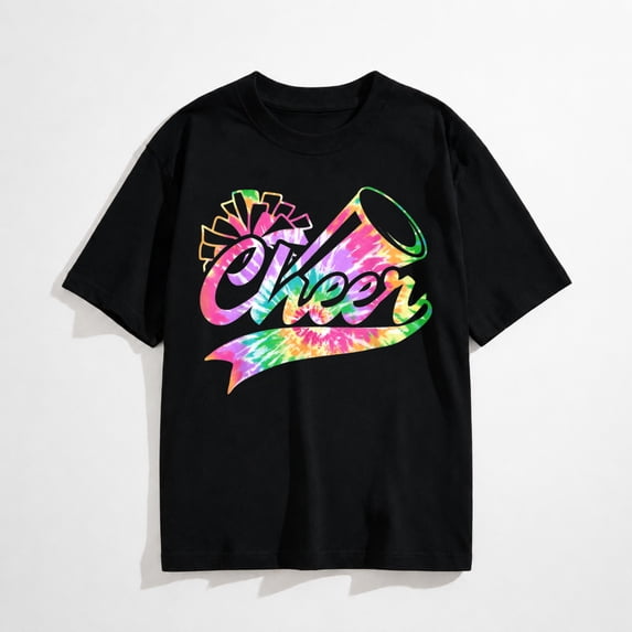 Tie Dye Cheerleading Peace Love Cheer for Cheerleader Cute T-Shirt