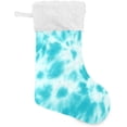 thumbnail image 1 of Tie Dye Christmas Stockings Green White Swirl Christmas Presonalized Large Stocking Sock, Set of 1 Xmas Party Winter Decor Candy Bag Family Holiday Gift, 17.7 Inch, 1 of 7