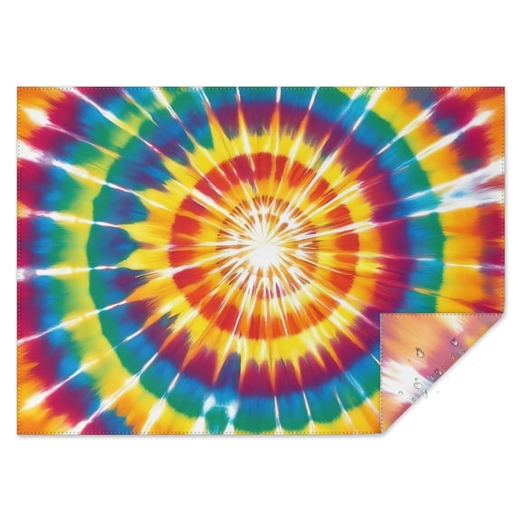 Tie Dye Color Burst Pattern Rectangle Tablecloth 60"x84",Waterproof Polyester Rectangle Table Cloth, Wipeable Spillproof Polyester Tablecloth for Dining, Camping, Indoor and Outdoor