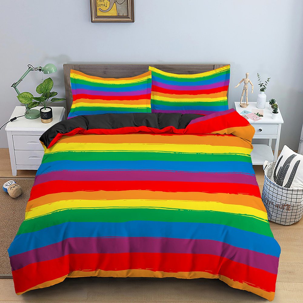 Tie Dye Comforter Cover Full Size Boho Psychedelic Duvet Cover for Kids