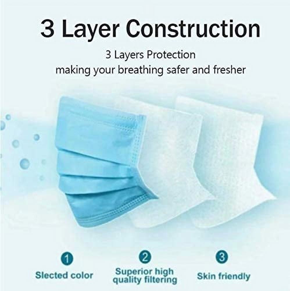 Tie Dye Dark Blue Safety Mask 3 Layer Protection Disposable Face Mask ...