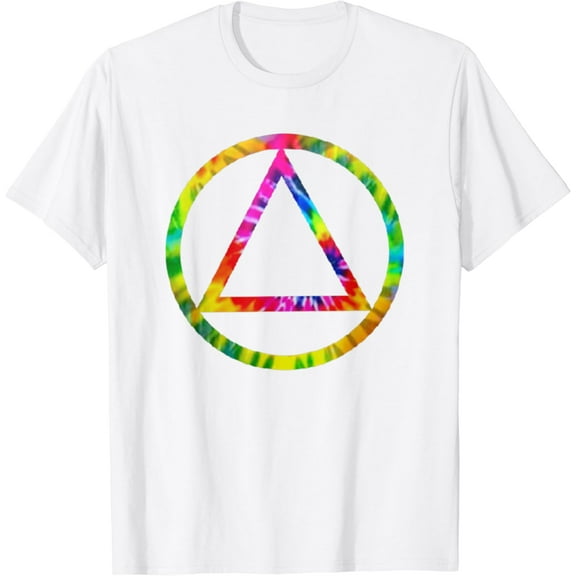 Tie Dye Dead Head Aa Sobriety Recovery Logo T-Shirt