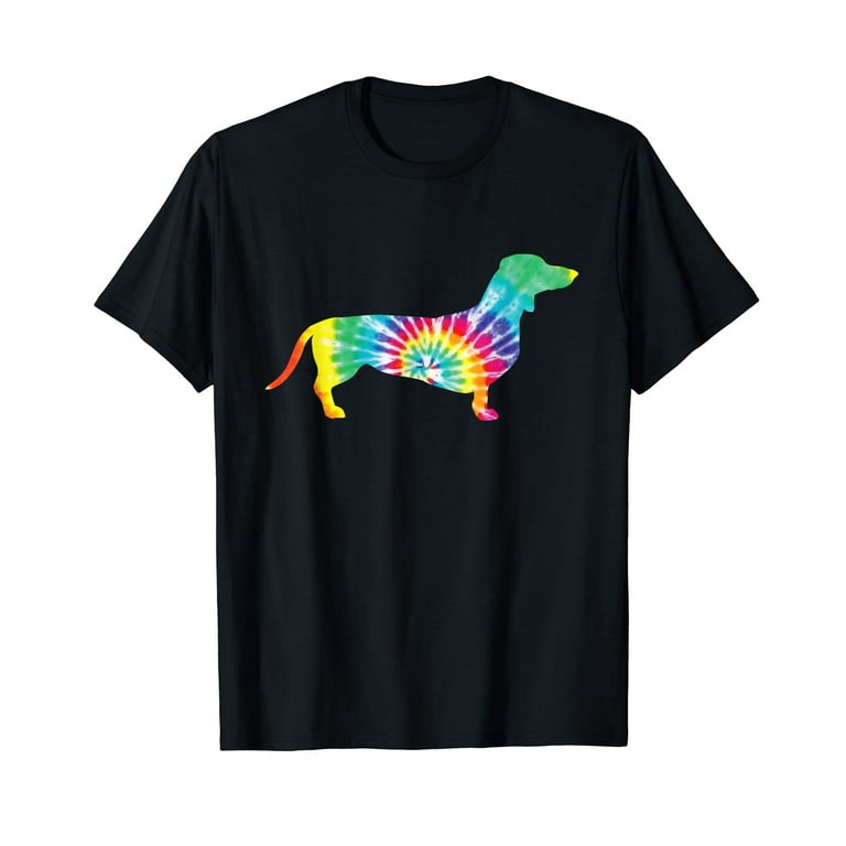 Tie Dye Dog Shirt Hippie Dachshund Retro T-Shirt Puppy Gift Tie Dye Dog Shirt Hippie Dachshund Retro T-Shirt Puppy Gift