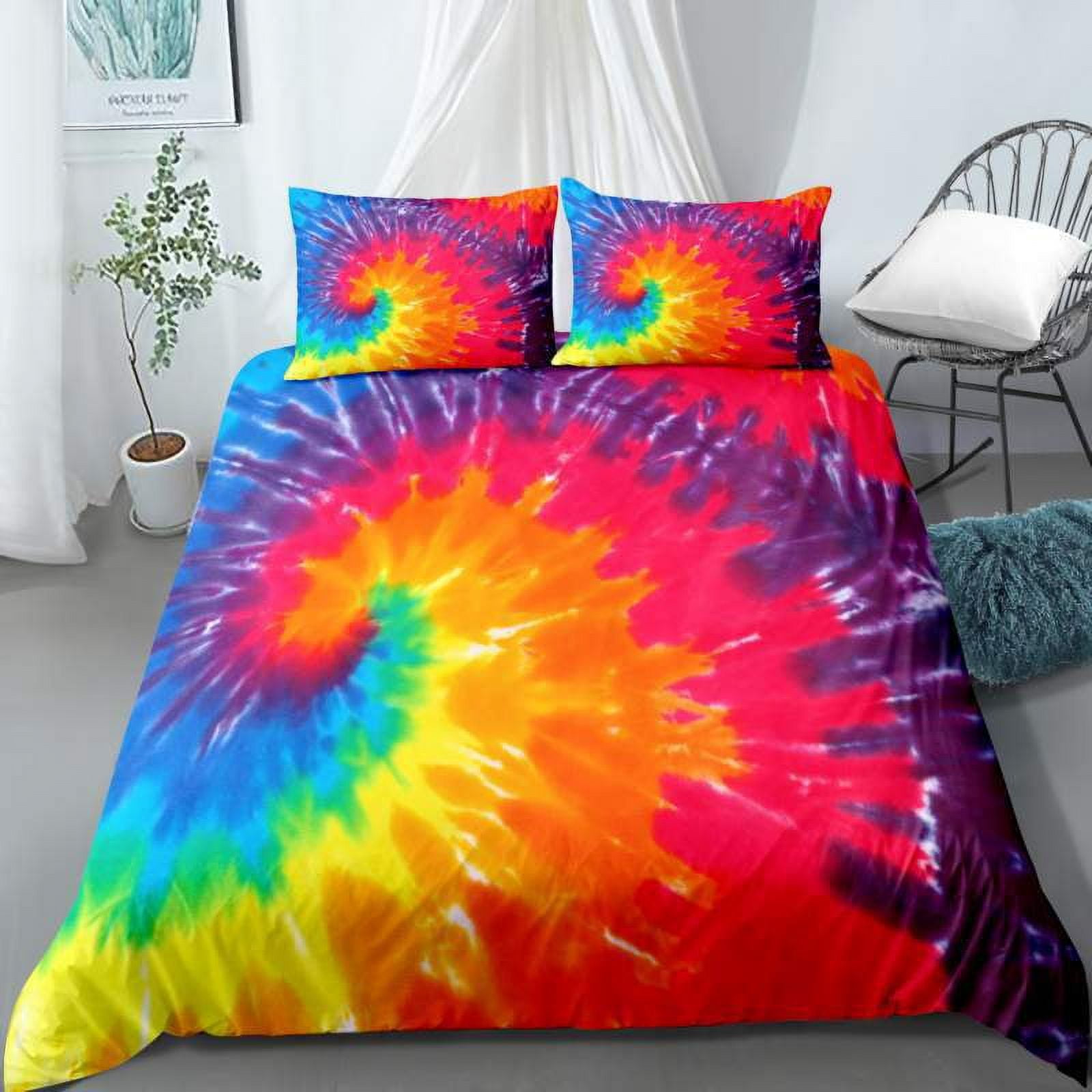 Tie Dye Duvet Cover Set Queen Rainbow Comforter Cover Set Bright Red tie-dye-duvet-cover-set-queen-rainbow-comforter-cover-set-bright-red