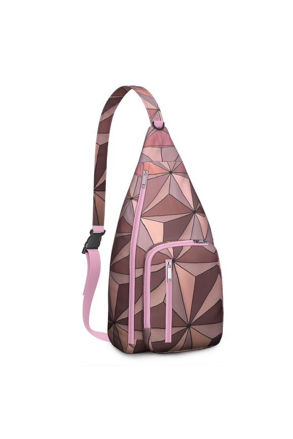 Tie Dye Fantasy Chest Bag - Psychedelic Swirl Print Sling Backpack (Trippy Color Fusion, Lightweight Comfort)