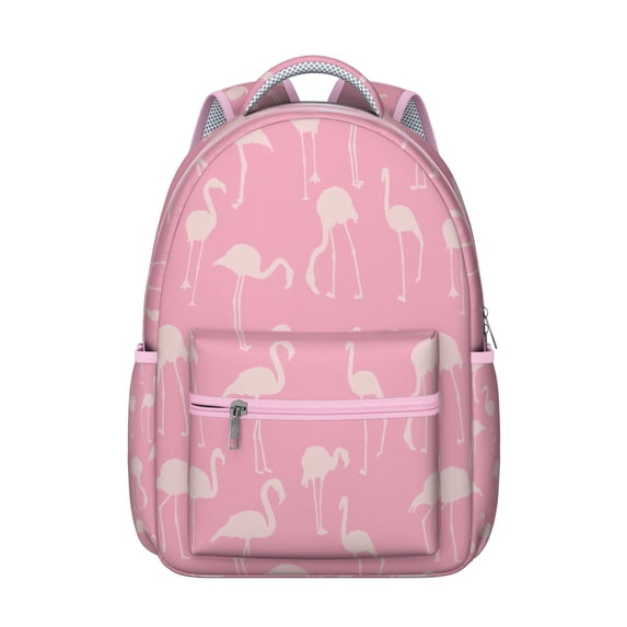Tie-Dye Flamingo Hippie Backpack - 60s Inspired Psychedelic Colors, Peace Sign Charm Included, Perfect for Liberal Arts College Students