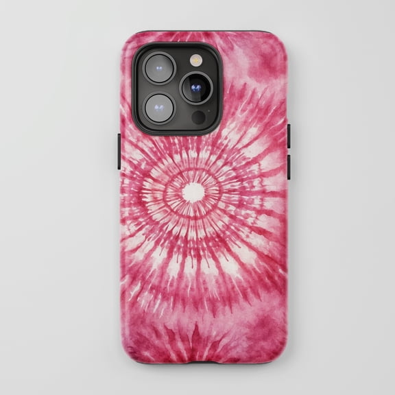 Tie Dye Floral iPhone Case Pink Watercolor