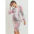 thumbnail image 1 of Tie-Dye French Terry Long Sleeve Maternity Dress, 1 of 4