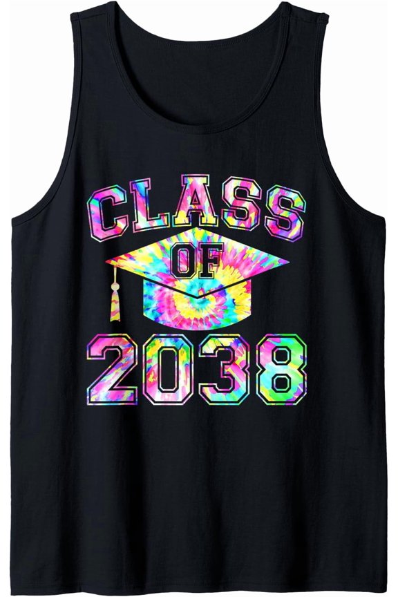 Tie Dye Future Class Of 2038 Graduation 2038 Senior 2038 Tank Top Size S-3XL