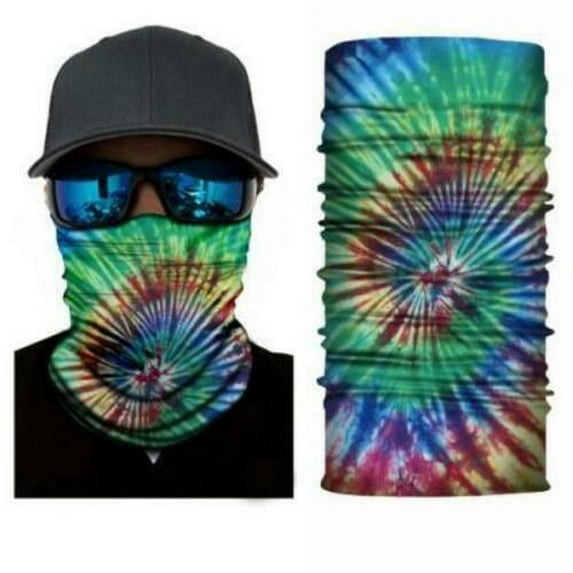 Tie Dye Galaxy Colorful Face Balaclava Neck Scarf Rave Sport Headwear Mask