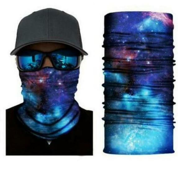 Tie Dye Galaxy Colorful Face Balaclava Neck Scarf Rave Sport Headwear Mask
