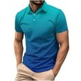 thumbnail image 1 of Tie Dye Golf Shirt for Men Fashion Short Sleeve Casual Work T Shirts Summer Lightweight Loose Lapel Busimess Blouse Tops, 1 of 5