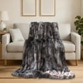 thumbnail image 1 of Tie-Dye Gray Throw Blanket, Soft Flannel Fleece For Couch, 31x47 Inches, All-Season Lightweight Design, Easy To Clean, Decorative And Comfortable For Home, Office, And Travel Use, 1 of 6