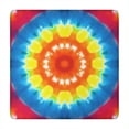 thumbnail image 1 of Tie Dye Heart Accent Mandala Pattern Square Fitted Tablecloth with Elastic Edge,Square Table Cover,Washable Elastic Table Cover for Home Kitchen Party Decor 34"x34", 1 of 6