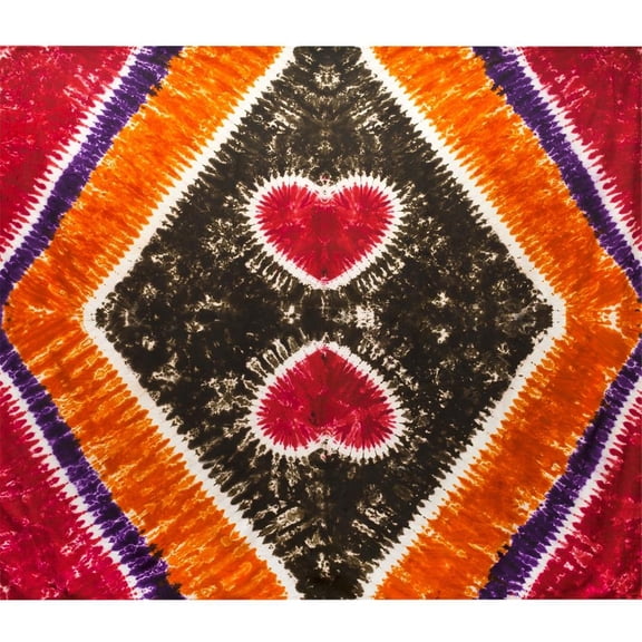 Tie Dye Hearts - Full Tapestry