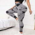 thumbnail image 1 of Tie Dye Hidden Scrunch Leggings for Women Tummy Control Butt Lifting Yoga Pants High Waist Compression Workout Tight,S,Gray, 1 of 8