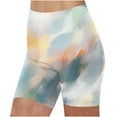thumbnail image 1 of Tie Dye High Waisted Scrunch Shorts Women Stretch Tummy Control Yoga Biker with Elastic Waist Athletic Workout Shorts, 1 of 5