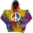 thumbnail image 1 of Tie Dye Hoodie Peace Not War Protest Sign Sweatshirt, 1 of 1