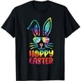 thumbnail image 1 of Tie Dye Hoppy Easter Bunny Sunglasses Toddler Boys Girls T-Shirt, 1 of 5