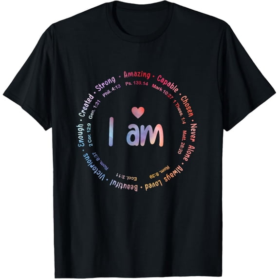 Tie Dye I Am Inspiration Christian Religious Bible Verses T-Shirt