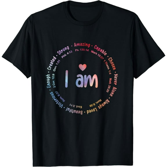 Tie Dye I Am Inspiration Christian Religious Bible Verses T-Shirt