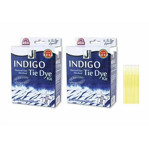Tie Dye Indigo Kit Bundle - 2 Indigo Tie Dye Kits Plus Trebbies Detail Sticks