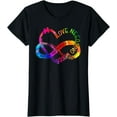 thumbnail image 1 of Tie Dye Infinity Heart Love Autism Awareness Needs No Words T-Shirt, 1 of 4