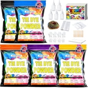 Tie Dye Kit | One-Step Fabric Dye Non-Messy DIY Craft for Large Groups | 5 Vibrant Permanent Colors with Easy Clean-Up - Just Add Water 5 Colors