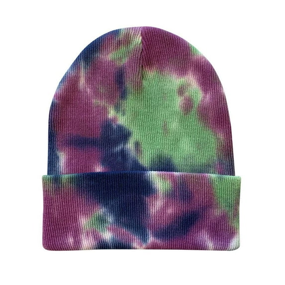 Tie-Dye Knit Beanie, Tie-Dye Purple Passion