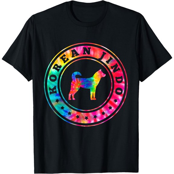 Tie Dye Korean Jindo Dog Mom Dad Pet Lover T-Shirt, Unisex T-Shirt