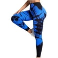 thumbnail image 1 of Tie Dye Leggings for Women High Waisted Butt Lifting Stretch Seamless Gym Workout Yoga Pants Active Sports Tights (M, Blue), 1 of 3