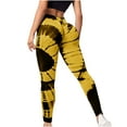 thumbnail image 1 of Tie Dye Leggings for Women High Waisted Butt Lifting Stretch Seamless Gym Workout Yoga Pants Active Sports Tights (Medium, Yellow), 1 of 3
