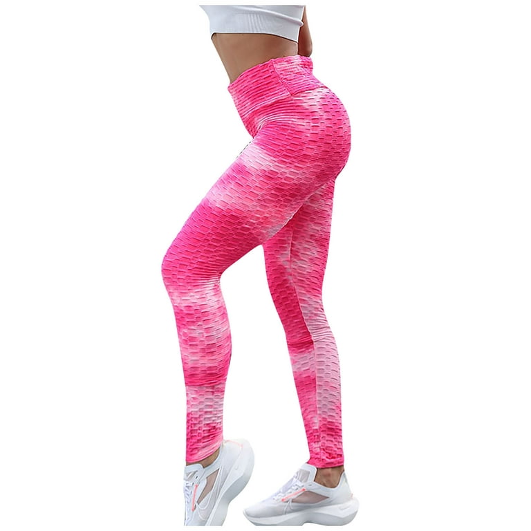 Tie Dye Leggings for Women, High Waisted Scrunch Butt Lifting TIK Tok Pants  Compression Yoga Workout Colorful Tights Blue 