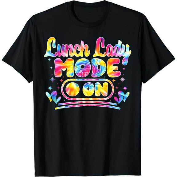 Tie Dye Lunch Lady Mood On Funny School Lunch Lady T-Shirt
