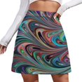 thumbnail image 1 of Tie Dye Marble A-line Skirt St Pastels Abstract Art Streetwear Casual Skirts Modern Mini, 1 of 7
